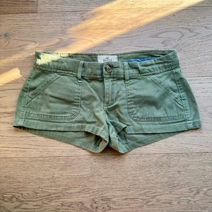 Vintage Hollister Army Green Mini Shorts
